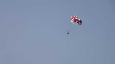 Closed-shot-of-a-person-practicing-parasailing
