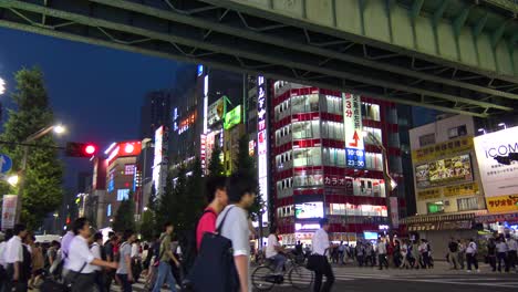 People-in-the-distance-cross-the-street-in-Akihabara