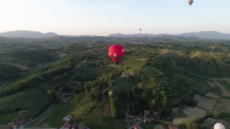 Aerial-pan-as-golden-morning-light-covers-beautiful-landscape