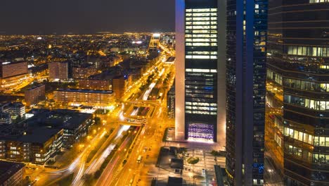 View-from-one-of-the-four-towers-of-Madrid-at-night