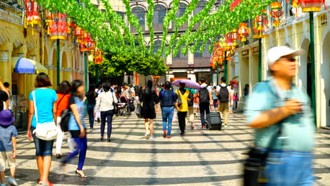 Macau---Ca.-Zeitraffer-Von-Käufern-Auf-Einem-Markt-In-Macau,-China