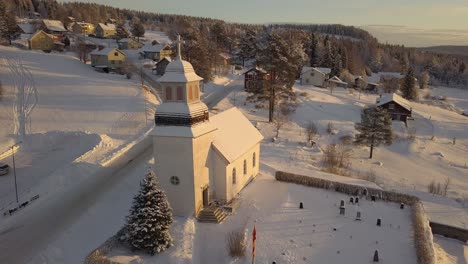 Small-church-in-Borgvattnet-in-Sweden