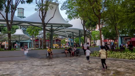 Ein-Hyperlapse-video-Vom-Eingang-Der-Universal-Studios-In-Singapur