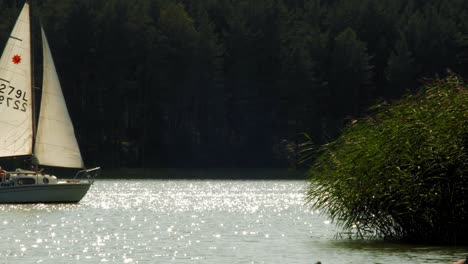 Yachtsegeln-Im-Wdzydze-See-Im-Kaschubischen-Landschaftspark-In-Der-Woiwodschaft-Pommern