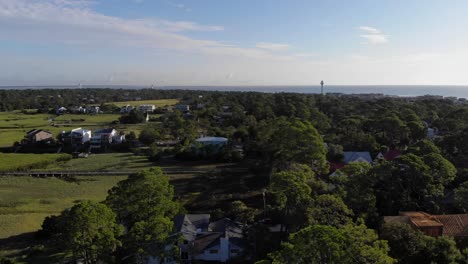 Luftdrehung-Des-Nördlichen-Endes-Der-Tybee-Insel