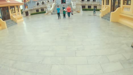 Looking-at-the-temple-in-Thailand