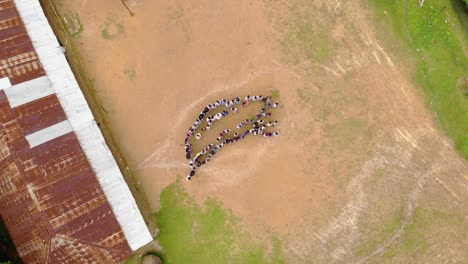 Students-spreading-out-from-the-teachers-in-a-School,-Manipur