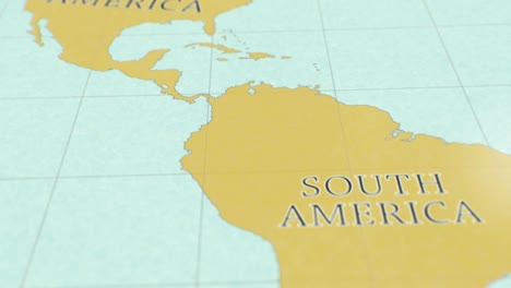 Mapa-De-Estilo-Retro-Del-Mundo---América-Del-Norte-A-América-Del-Sur