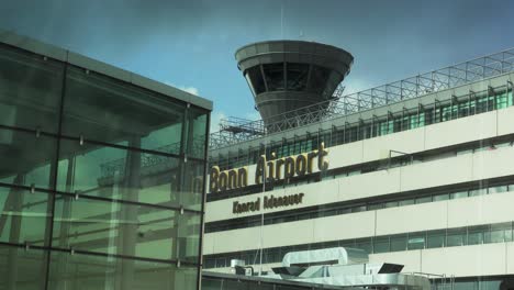 German-Koln-Bonn-Airport-named-Konrad-Andenauer-with-flight-Tower