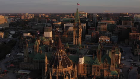Colina-Del-Parlamento-Ottawa-Canadá-Aire-Hora-Dorada