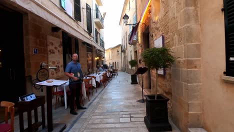 Timewarp-of-walking-in-old-Alcudia-city-in-Mallorca-Spain