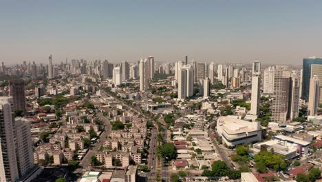 Aerial-shot-of-the-skyline-of-Goiania-in-Brazil