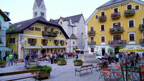 Hallstatt-Austria,-circa-:-Hallstatt-Old-Town-in-Austria