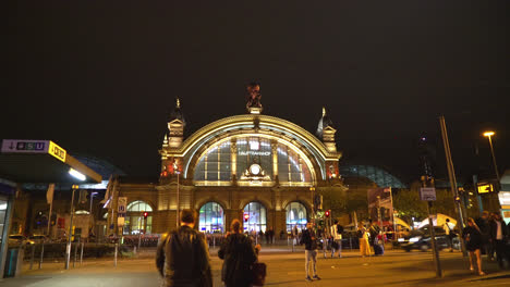 Frankfurt-Germany,-circa-:-train-station-at-Frankfurt-am-Main-in-Germany