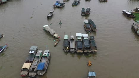 Cai-Rang-Schwimmender-Markt-Auf-Dem-Mekong,-Vietnam