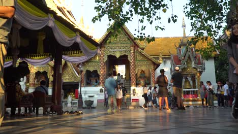 Doi-Suthep-Temple-in-Chiang-Mai,-Thailand-resting-on-top-of-the-hillside