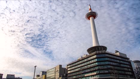 Zeitraffer-Des-Kyoto-Turms-In-Der-Innenstadt