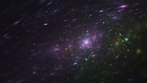 Multi-colored-stars-moving-closer