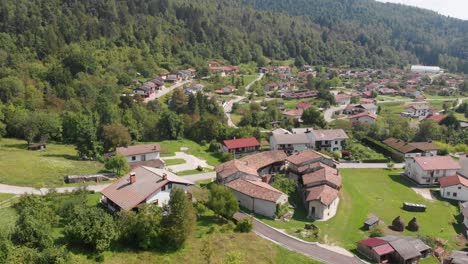 Aerial-view-of-Breginj-old-village-core-with-new-buildings-around