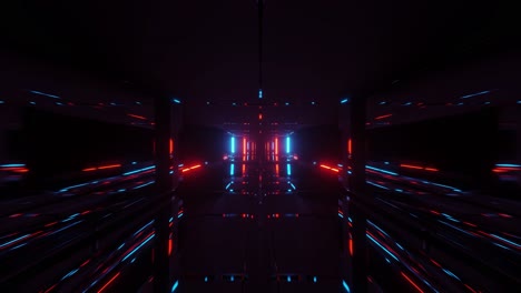 Motion-graphics-of-moving-through-highly-reflective-dark-space-with-bright-colorful-Led-strips