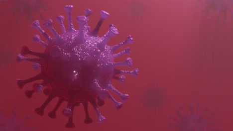 Coronavirus-Ncov-Virus-Nahtlose-Schleife,-Die-Covid-19-Lila-Dreht
