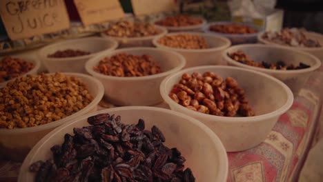 Dried-Fruits,-Nuts,-And-Seeds-In-The-Marketplace-At-Cappadocia-In-Central-Turkey