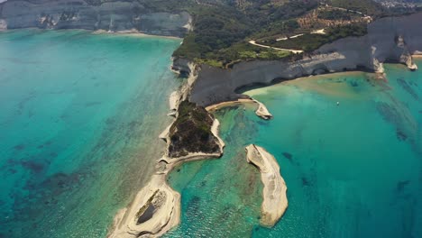 Luftaufnahme-Des-Beliebten,-Natürlichen-Wahrzeichens-Von-Korfu