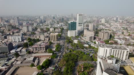 Victoria-Island,-Lagos-Nigeria--December-20-2022:-Cityscape-of-Victoria-Island,-a-luxurious-business-and-residential-district-in-Lagos