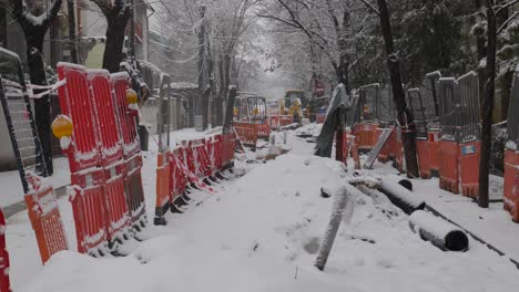 Sitio-De-Construcción-De-Calles-En-Invierno