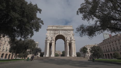 Arco-De-La-Victoria-En-Genova,-Arco-De-La-Victoria