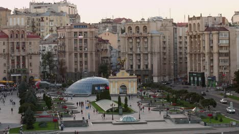 Long,-elevated-shot-overlooking-Independence-Square-in-Kyiv