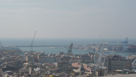 Genoa-urban-cityscape-old-ancient-port-Porto-Antico-and-Lanterna-lighthouse-landmark