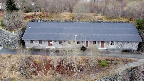 Old-Norwegian-military-building-at-Garnes-Arna-outside-Bergen