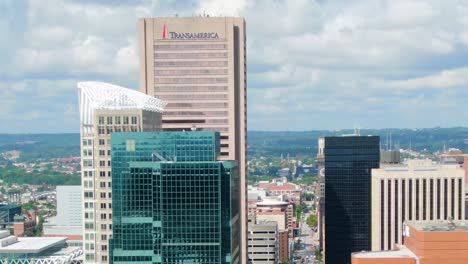 Baltimore-skyline-with-Transamerica-Tower-or-Legg-Mason-Building,-headquarters-of-the-United-States-Fidelity-and-Guarantee-Company