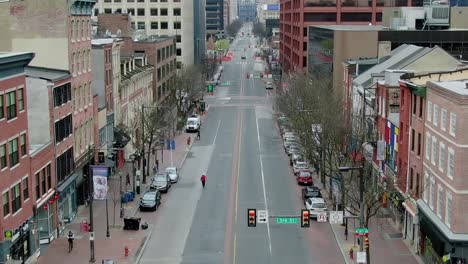 Empty-streets-of-Philadelphia-during-lockdown-2020-to-prevent-coronavirus-spread