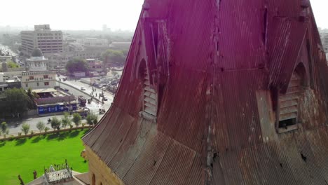 Aerial-View-Of-Central-Tower-Corrugated-Roofing-Of-Empress-Market