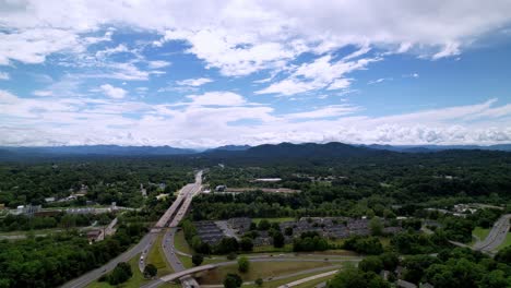 Highway-headed-west-from-Asheville-NC,-Asheville-North-Carolina-shot-in-5