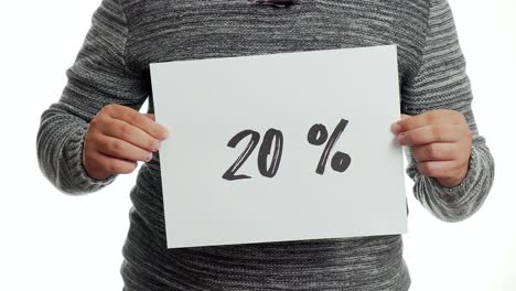 Una-Persona-Con-Un-Cartel-Con-Un-Mensaje-Del-20%