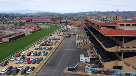 Del-Mar-Racetrack-Used-As-Parking-Area-For-Del-Mar-Fair-In-California,-United-States