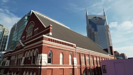 slow-aerial-pullout-of-the-ryman-auditorium-in-nashville-tennessee