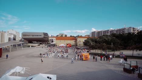 Before-starting-the-PS-Rally-in-Castelo-Branco-with-the-presence-of-Prime-Minister-António-Costa,-panoramic-view---4K