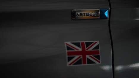grey-english-car-with-England-flag-sticker