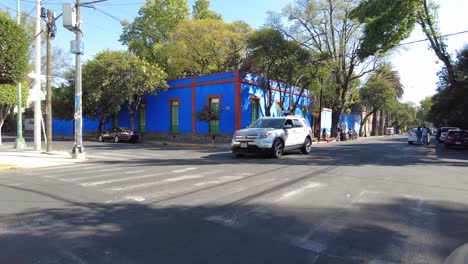 El-Museo-Frida-Kahlo-Está-Vacío-Debido-A-La-Pandemia-De-Covid-19,-Ciudad-De-México,-México
