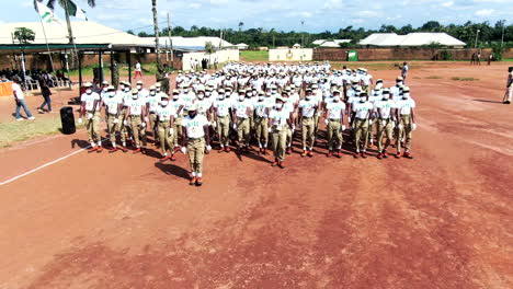 Youth-at-National-Youth-Services-Corps-permanent-orientation-camp-wear-face-masks-while-training