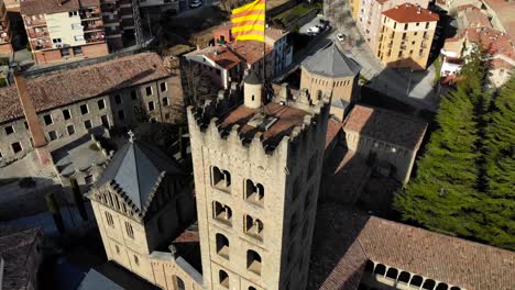 Aerial:-Benedictine-monastery-of-Santa-Maria-de-Ripoll