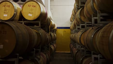 A-view-of-a-wine-cellar-filled-with-wine-cask-in-Mumbai