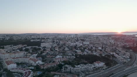 Sunrise-in-Cascais-near-of-Lisbon,-Portugal