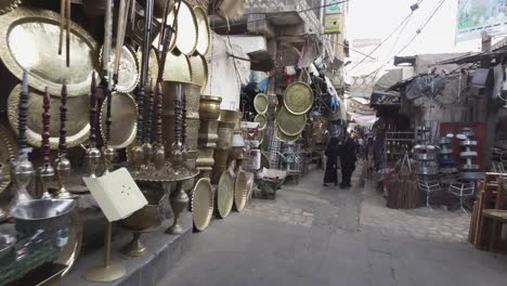 El-Cobre-Y-Las-Payasadas-En-La-Antigua-Ciudad-De-Sana&#39;a-Y-Para-Shisha-Y-Otros-Artículos-De-Decoración-Del-Hogar