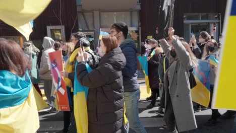 Protestmarsch-Der-Ukrainer-Von-Seoul-Gegen-Den-Russischen-Einmarsch-In-Die-Ukraine