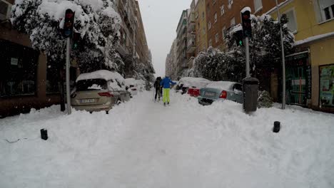 Las-Calles-De-Madrid-Se-Cubren-De-Nieve-Durante-La-Mayor-Nevada-Del-Siglo-Tras-La-Tormenta-Denominada-Filomena